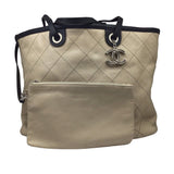 CHANEL On the Road Wild Stitch Tote Bag Handbag Shoulder Beige Black Burgundy Caviar Skin Ladies