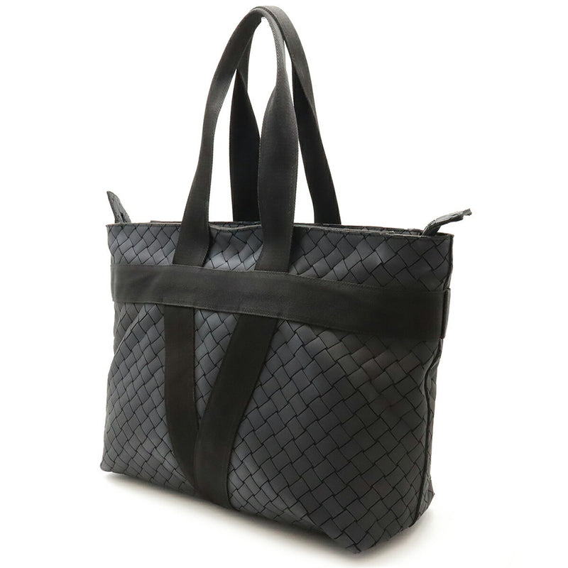 BOTTEGA VENETA New Rubber Intrecciato Tote Bag Shoulder Black 651681