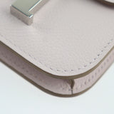 HERMES Constance Pouch Evercolor Mauve Pale Compact Wallet with Coin B Engraved