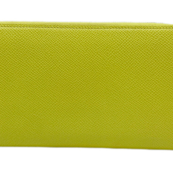 HERMES Hermes Azap Long Silk In Epson Souffle Yellow Q Stamp 2013 Wallet Accessory Ladies Men