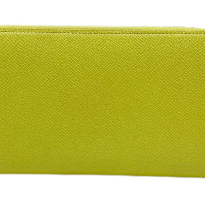 HERMES Hermes Azap Long Silk In Epson Souffle Yellow Q Stamp 2013 Wallet Accessory Ladies Men