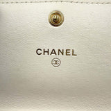 Chanel Chain Wallet 19 Coin Purse Lambskin CHANEL White