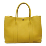 HERMES Garden Party PM Jaune Ambre Tote Bag Yellow Jaune ambre Country leather leather