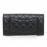 Chanel Classic Long Flap Wallet Caviar Skin Black AP0241 Matelasse