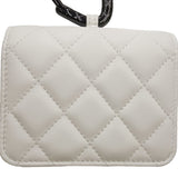 CHANEL Chanel Matelasse Coco Mark Jewel Hook AP2397 Card Case Lambskin White 180216