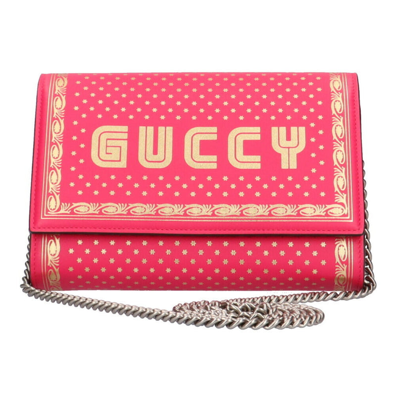 Gucci GUCCI GUCCY Sega shoulder bag leather pink ladies