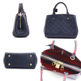 LOUIS VUITTON Handbag Crossbody Shoulder Bag Monogram Emprene Montaigne BB Navy Gold Women's M42747