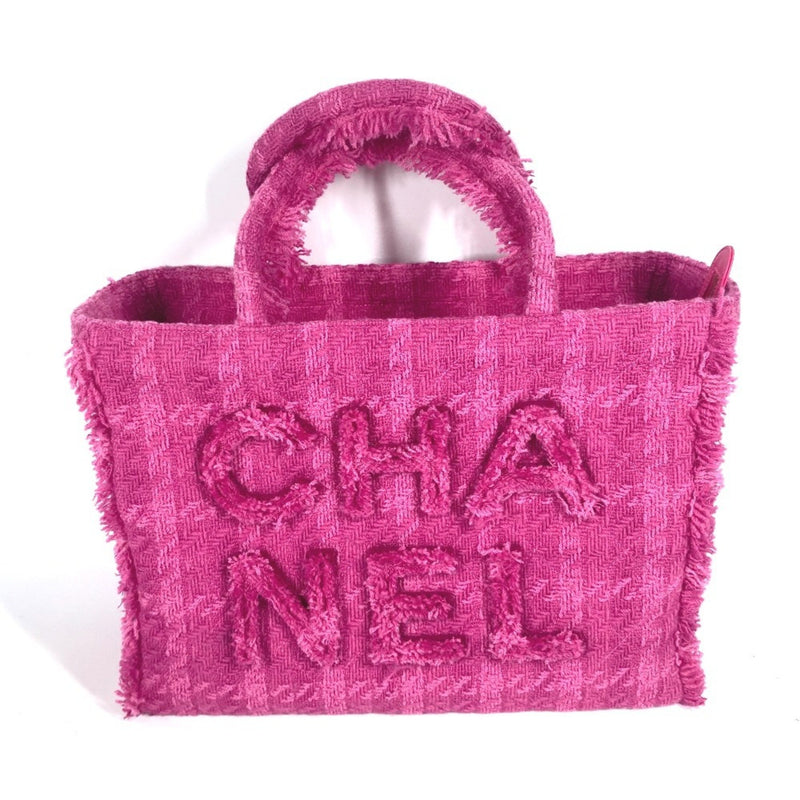 CHANEL AS0976 Large Shoulder Bag Tote Tweed Women's Pink