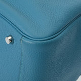 HERMES Lindy 30 Turquoise R Stamp (around 2014) Women's Taurillon Clemence Shoulder Bag