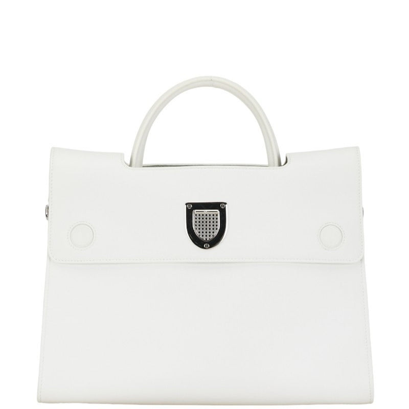 Christian Dior Dior DiorEver Handbag Shoulder Bag White Leather Women's