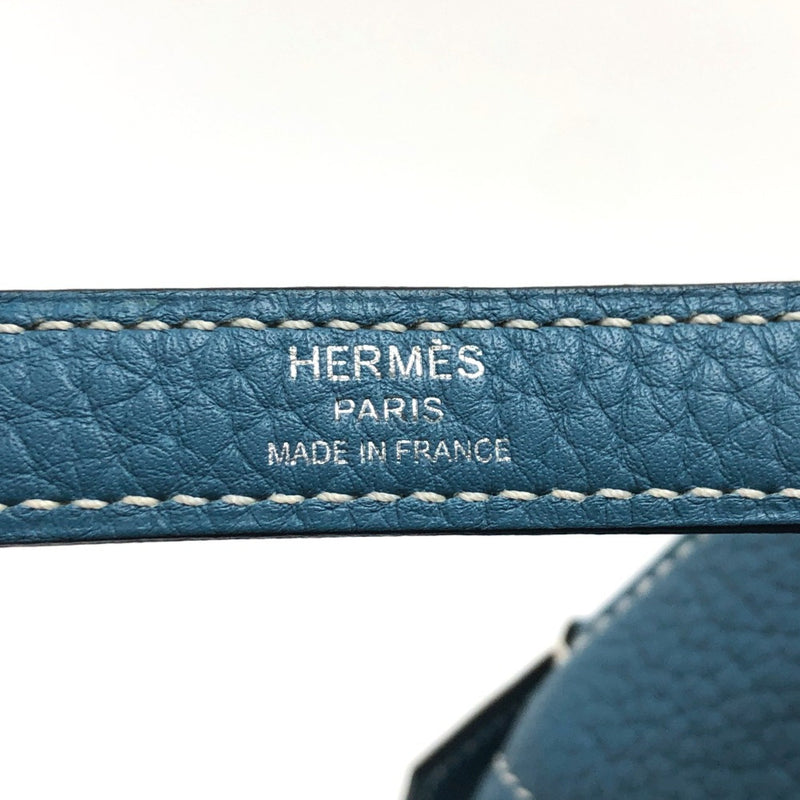 Hermes 2WAY bag Hand Bag Blue gene blue SilverHardware