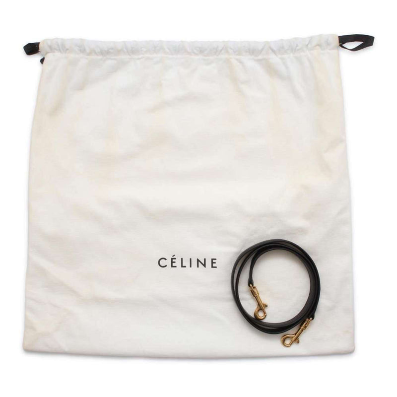 Celine handbag belt bag micro leather 180153 CELINE 2way shoulder black white