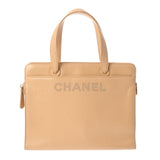 CHANEL Beige Women's Caviar Skin Handbag