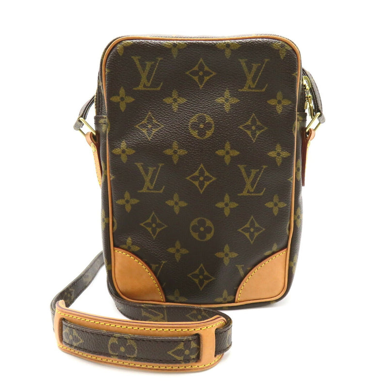 Louis Vuitton Danube Shoulder Bag, Coated Canvas, Monogram, Men's, Women's, Brown, M45266