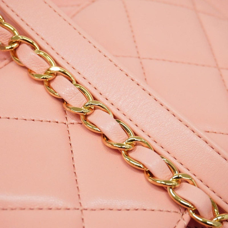 Chanel Handbag Matelasse Chain Shoulder Lambskin Pink Ladies