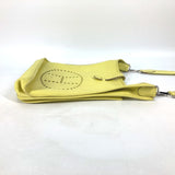 Hermes Crossbody bag Punching logo Shoulder Bag lime yellow