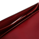 HERMES Hermes Passan Long Wallet Ever Color Rouge Grena Red Bifold X Engraved