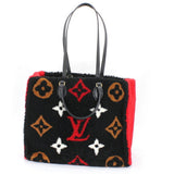 Louis Vuitton Bag On the Go GM Monogram Teddy Fluffy Shearling Black Red Tote Shoulder Handbag M55420 LOUIS VUITTON BB3401-r