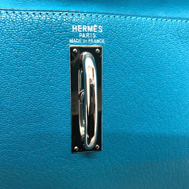 Hermes Flat Second Pouch Blue gene