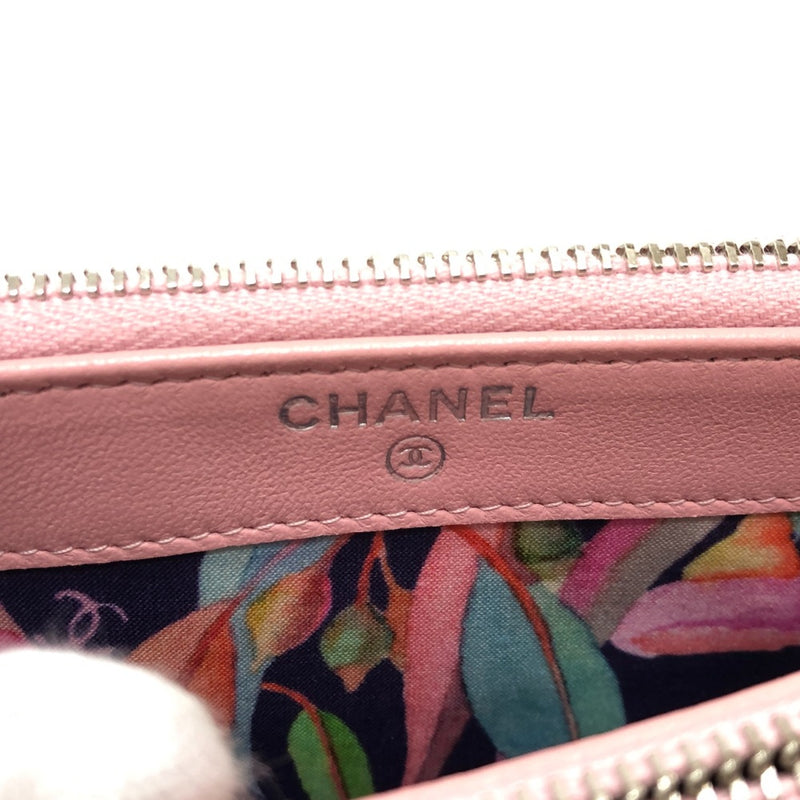 Chanel A82527 CC Mark Chain Wallet Long Wallet Shoulder Bag pink Lining Multicolore/SilverHardware