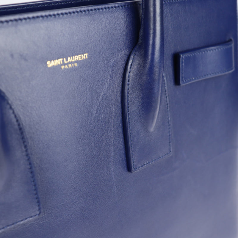 SAINT LAURENT Saint Laurent handbag 355153 leather blue sac de jour 2WAY shoulder