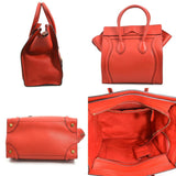 CELINE Handbag Luggage Shopper Leather Red Women's 99988g