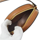 CELINE Bag Women's Shoulder Crossbody Oval Purse Cuile Triomphe Calf Leather Tan Brown Micro