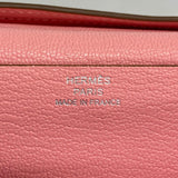 Hermes Long Wallet Bearn Soufflet □R Stamp Chevre Mysore Rose Confetti Women's