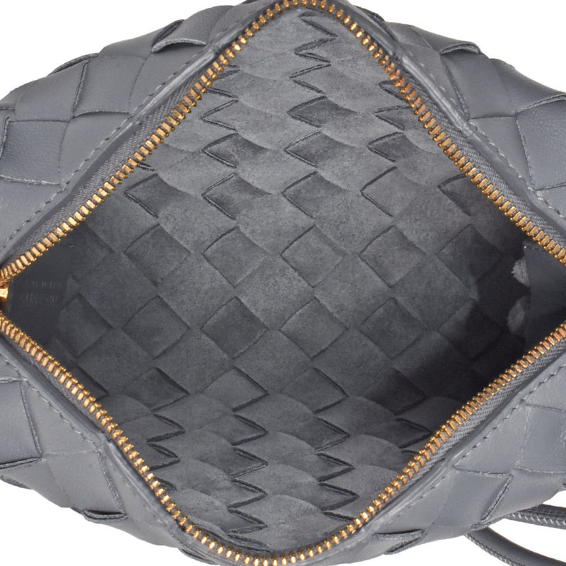 BOTTEGA VENETA Loop Camera Bag Shoulder Leather Grey