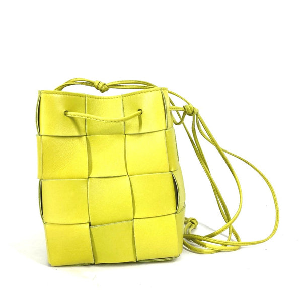 BOTTEGA VENETA 680218 Crossbody Bucket Pochette Shoulder Bag Kiwi Light green