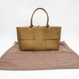 Bottega Veneta Arco Women,Men Leather Tote Bag Beige Brown