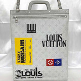 Louis Vuitton 2way Vertical Grey Monogram White M44627 f-20244 Tote Bag Canvas Leather UB1149 LOUIS VUITTON Shoulder Print A4