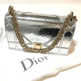 CHRISTIAN DIOR Small flap bag Bag Chain Shoulder Shoulder Bag Silver GoldHardware