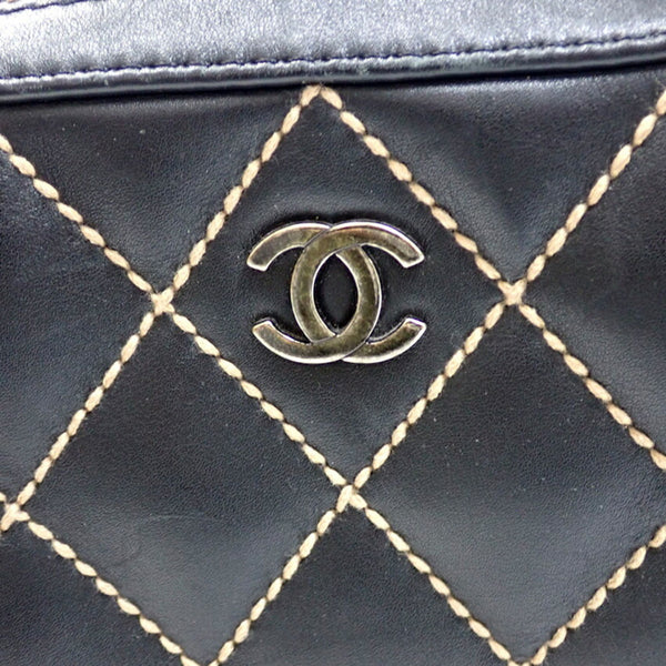 CHANEL Chanel matelasse wild stitch calf leather handbag