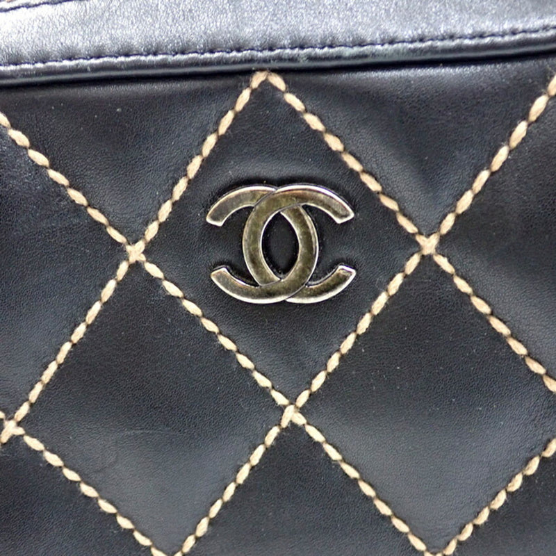 CHANEL Chanel matelasse wild stitch calf leather handbag