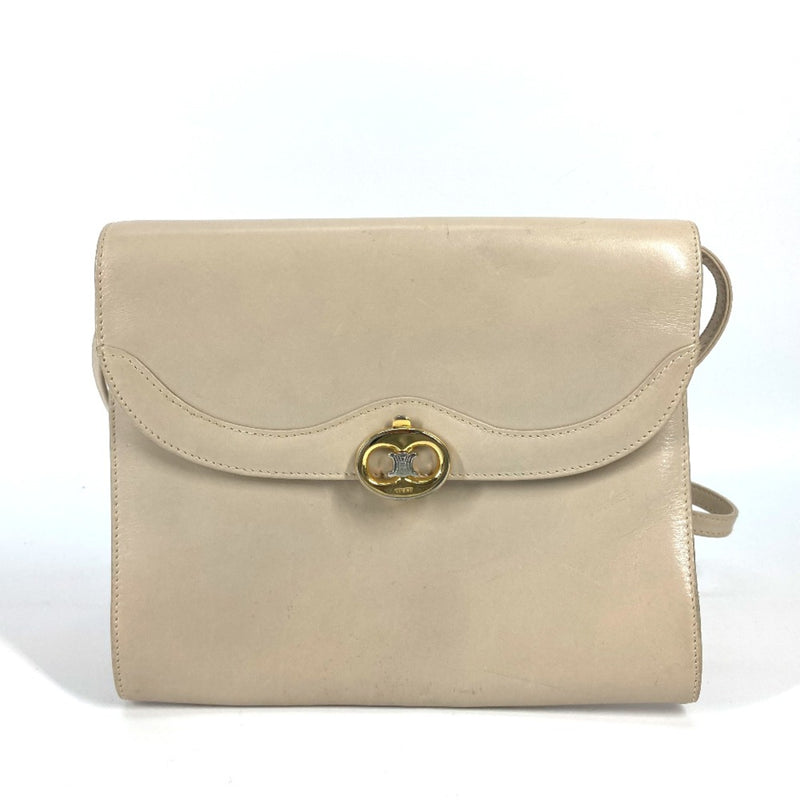 CELINE Pochette Bag Crossbody Vintage 2WAY Clutch Bag Shoulder Bag Beige