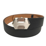 HERMES Vaux Epson SUPER H Belt Super Men's Women's Leather Accessories Black ITAWZYG978HA RM3386D