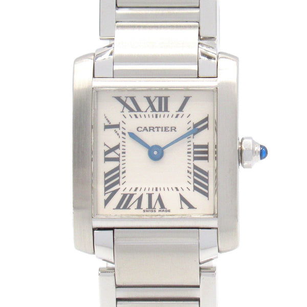 CARTIER Tank Francaise SM Watch Stainless Steel Ladies Ivory W51008Q3