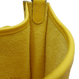 HERMES Evelyn TPM Crossbody Shoulder Bag Taurillon Clemence Jaune Naple 450189