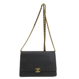 Chanel Chain Wallet Coco Mark Long Caviar Skin Women's CHANEL