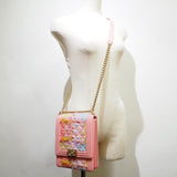 Chanel Chain Shoulder Boy Coco Mark AS0130 Tweed x Lambskin Pink Ladies Bag