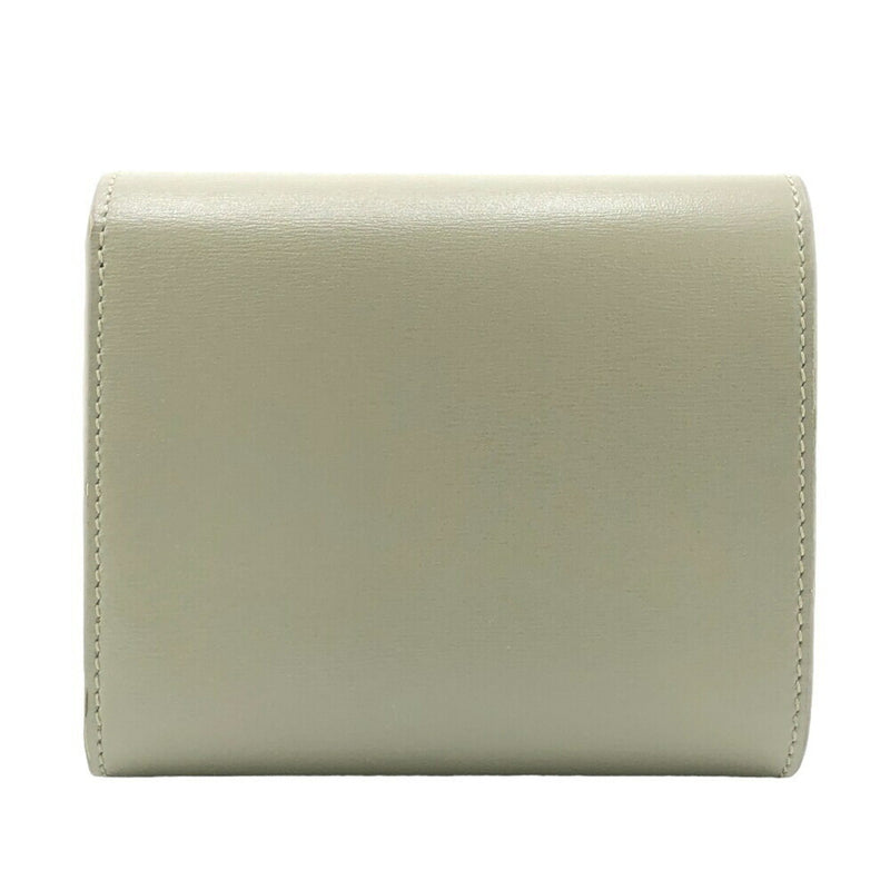 CELINE Small Flap Wallet Triomphe Tri-fold Green Women's