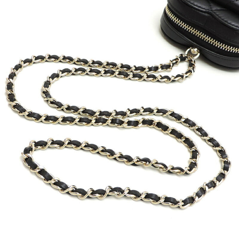 Chanel Matelasse Coco Mark Heart Chain Shoulder Ladies Coin Case AP2783 Lambskin Black