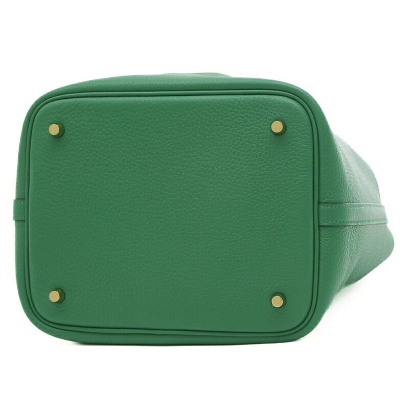 Hermes Picotin Lock MM 22 Handbag Taurillon Clemence Vert Vertigo B Stamp