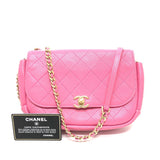 Chanel AS0138 CC Mark Crossbody Bags Chain Bags Shoulder Bag pink GoldHardware