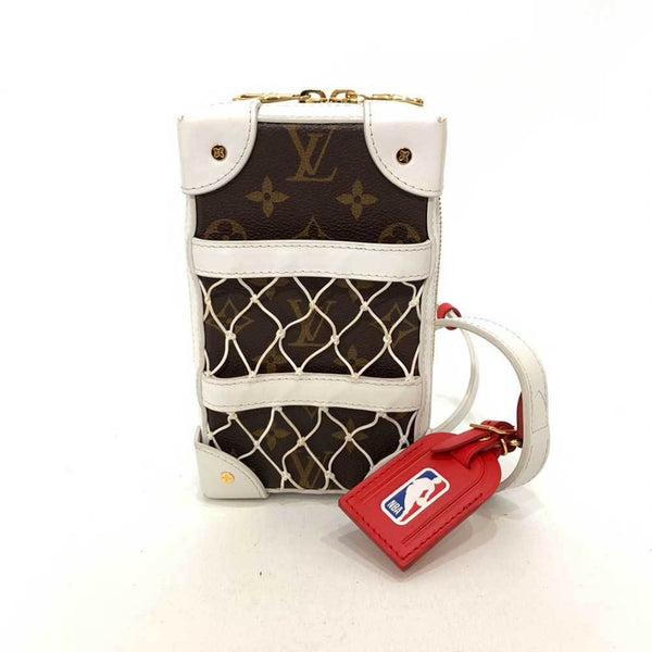 Louis Vuitton Bag Soft Trunk Phone Box Brown x White Shoulder Case NBA Collaboration Men's Monogram M80102 LOUISVUITTON