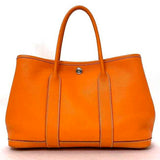 Hermes Garden TPM Orange Tote Bag Leather Negonda □M Engraved HERMES Handbag Ladies