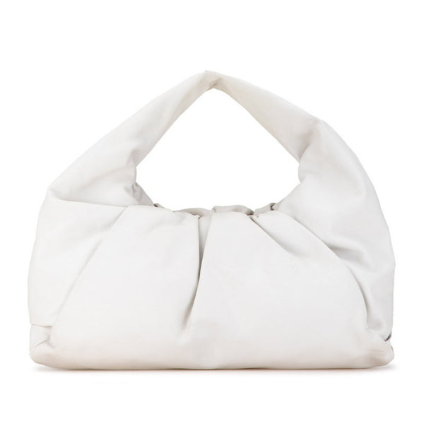 Bottega Veneta The Shoulder Pouch Handbag Bag White Leather Women's BOTTEGAVENETA