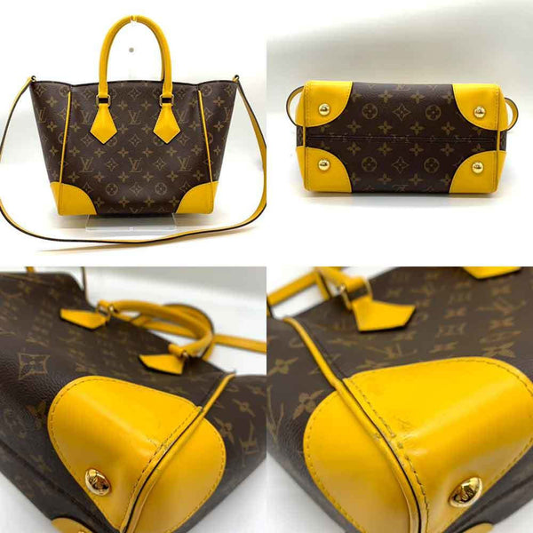 Louis Vuitton Bag Phoenix PM Brown x Yellow Jonquil Handbag Tote Shoulder 2way Women's Monogram Leather M41536 LOUISVUITTON