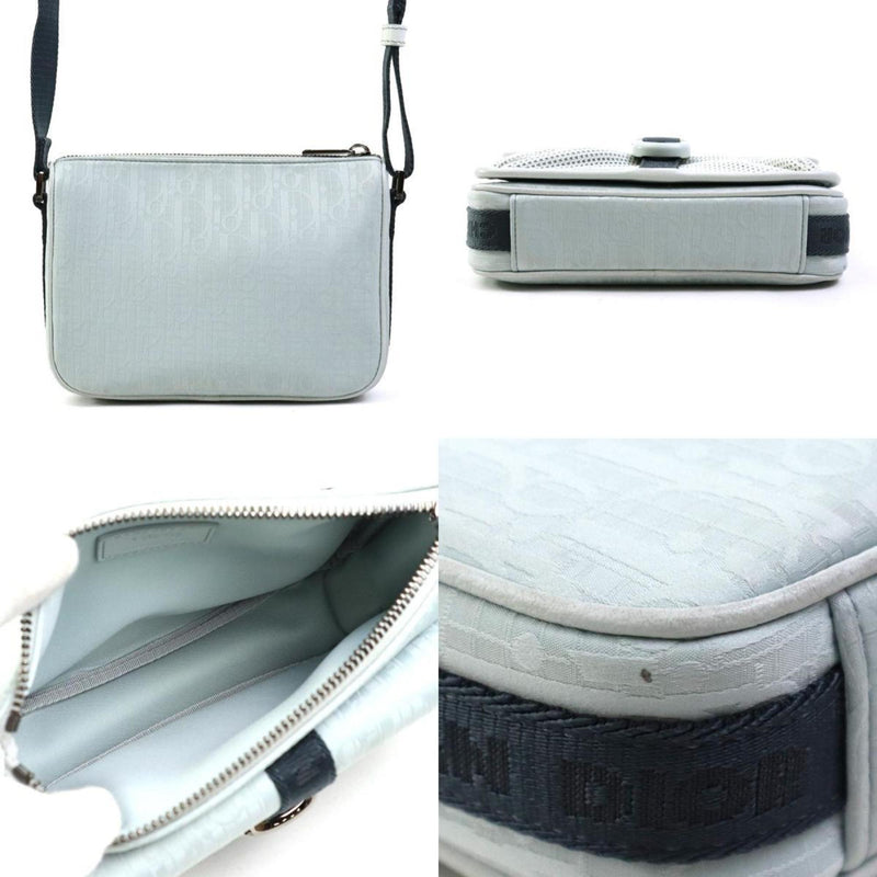 Christian Dior Shoulder Bag PARLEY Collaboration Nylon Mint Gray Men's 99909g